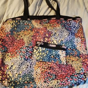LeSportsac tote with makeup pouch